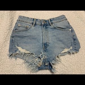 ZARA High Rise Denim Shorts TRF